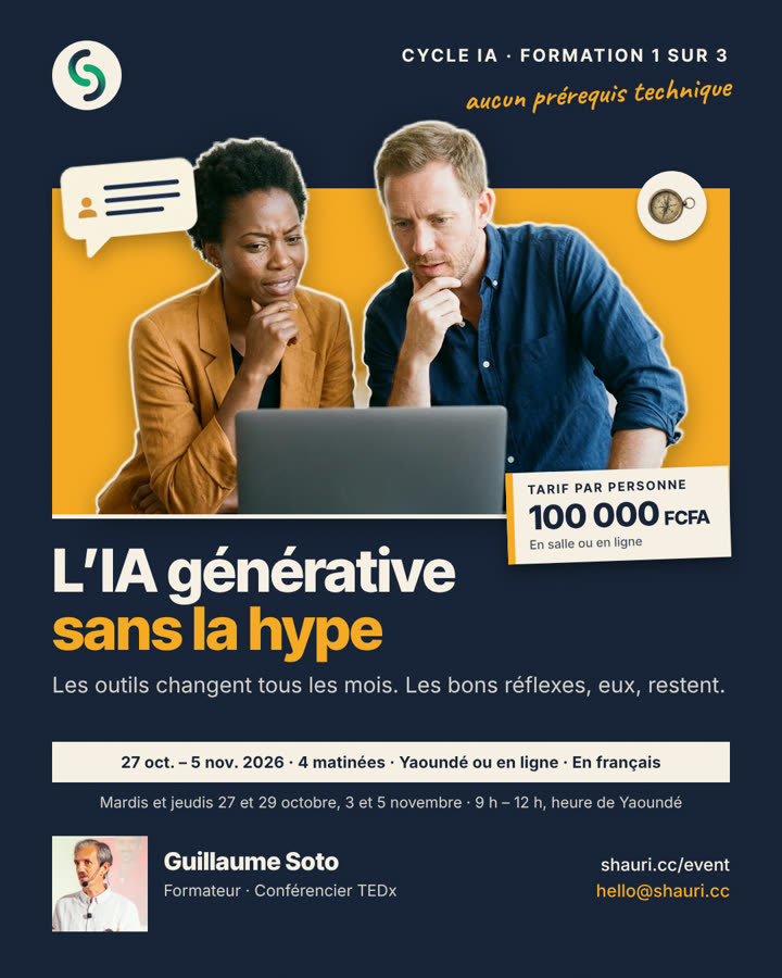 Flyer de la formation F1, IA générative
